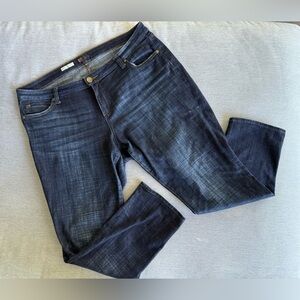 Kut from the Kloth Blue Straight Leg Jeans with Subtle Distressing